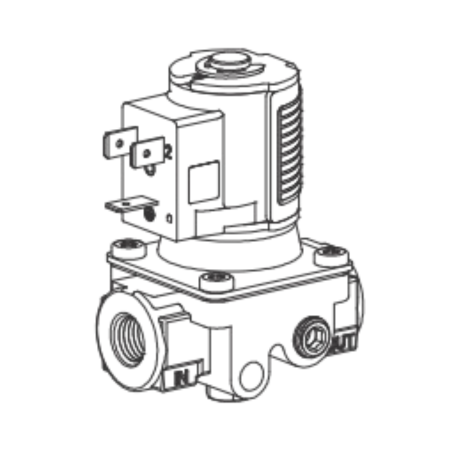 Baso H91JV-1C REVB Automatic Gas Valve 12VDC 1/2" NPT 0.5 psi Illustration