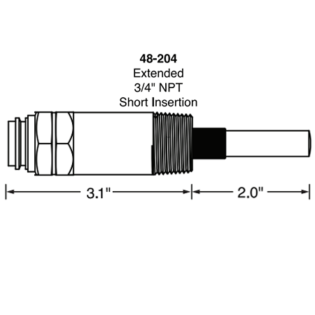 Hydrolevel EW204 Electro-Well Long Nut