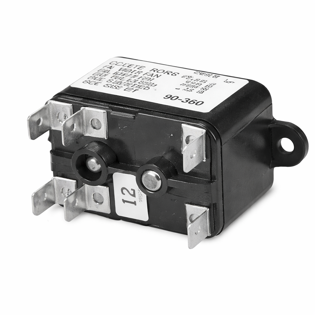 Single Pole Normally Open Heavy-Duty Enclosed Fan Relay White-Rodgers 90-360