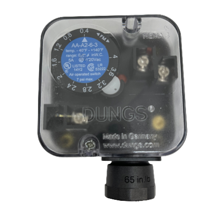 Dungs 217-330A Air Pressure Switch AA-A2-6-3 0.4" to 4" WC
