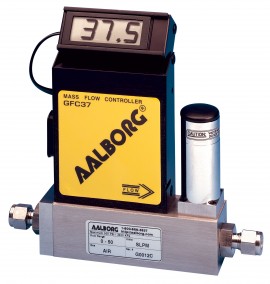 Aalborg GFC37-VADL2-E0-30-N2 Mass Flow Controller 0 to 20 LPM N2 1/4"
