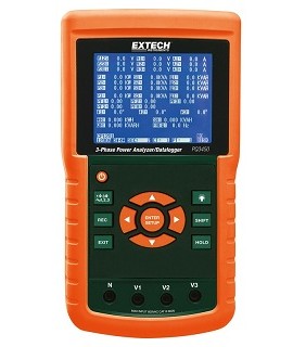 Extech PQ3450-30 3-Phase Power Analyzer/Datalogger Kit, 3000A