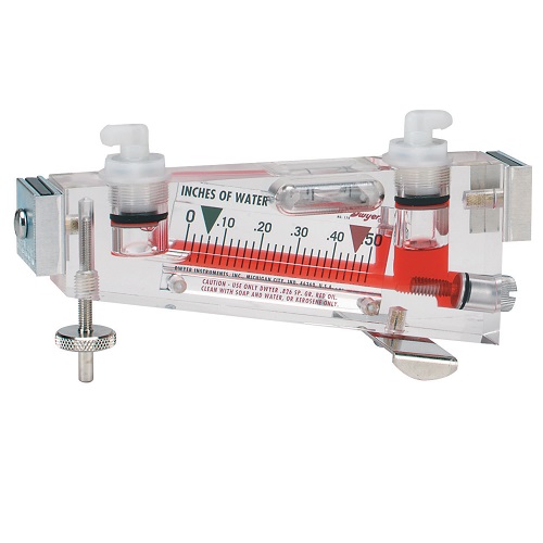 Dwyer 102.5 Plastic Portable Manometer 0.2" to 0" to 2.0" W.C. Scale Inclined