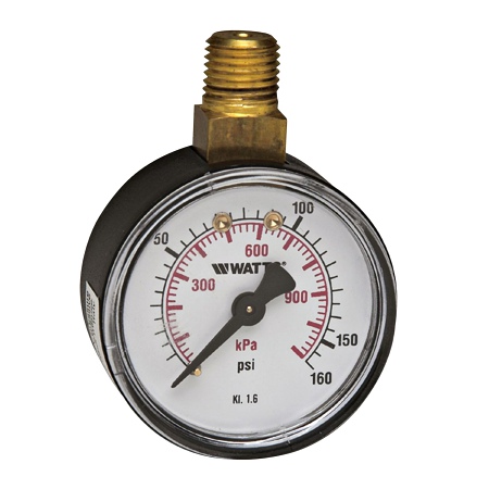 Watts 0121691 Top-Entry Pressure Gauge 1/4" (LFDPG5-2 0-160)