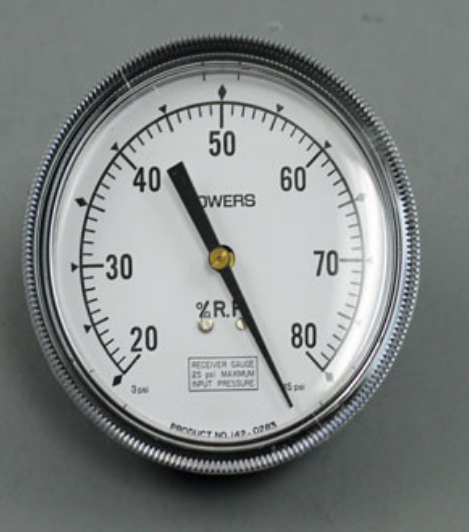 Siemens Building Technology 142-0283 Gauge 3.5" Dial 20-80% Relative Humidity 1/4" Barbed