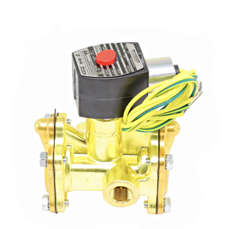 Asco EFHC8316G54-125VDC Pilot Operated Air & Water 3-Way Solenoid Valve 3/8" Normally Closed 10-125 PSI