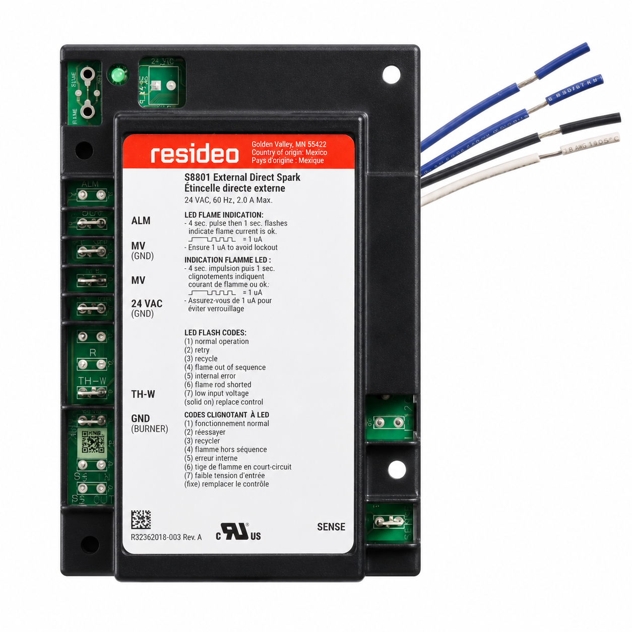 Resideo S8801A1046 Four Second Lockout Direct Spark Ignition Module