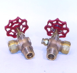 Conbraco 20-104-03 Water Gauge Bronze 1/2" [5/8" x 12" Glass O.D. X Length] Aluminum Wheel less Glass and Rod