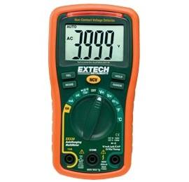 Extech EX330-NIST Multimeter/Non-Contact Voltage Detector with NIST Traceable Certificate, 600V/10A/40M&Omega;