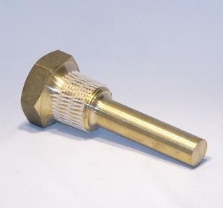 Trerice 3-4F2 Industrial Thermowell 3/4" NPT 3-1/2" Stem Brass