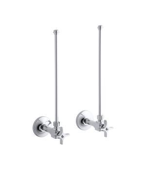 Kohler K-7605-P-CP Angle Water Supply Stop 3/8" Polished Chrome (Pair)