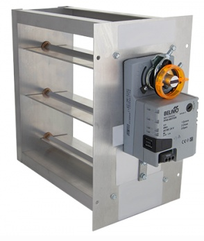 iO HVAC Controls MD-1006-BM Rectangular 3-Wire Damper 10" x 6" Bottom Mount