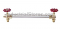 Conbraco 20-104-00 Water Gauge Bronze 1/2" [5/8" x 12" Glass O.D. X Length] Aluminum Wheel with Standard Glass and Rod